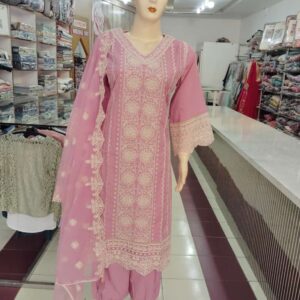 Premium Cotton Heavy Embroidered Afghani Set – Size L